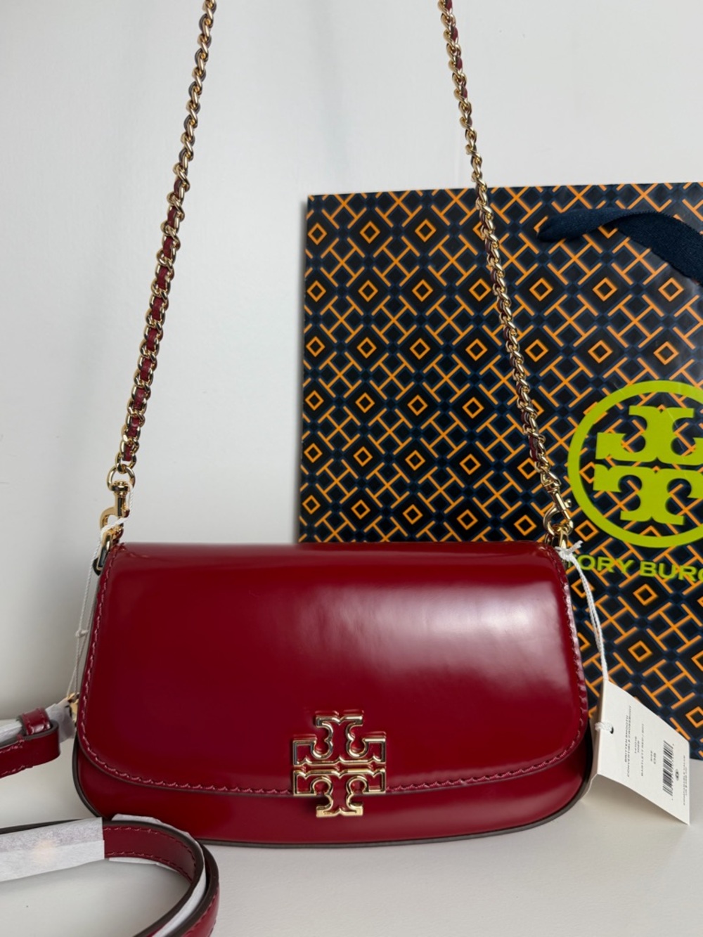 NWT Tory Burch BRITTEN SMOOTH CONVERTIBLE CROSSBODY